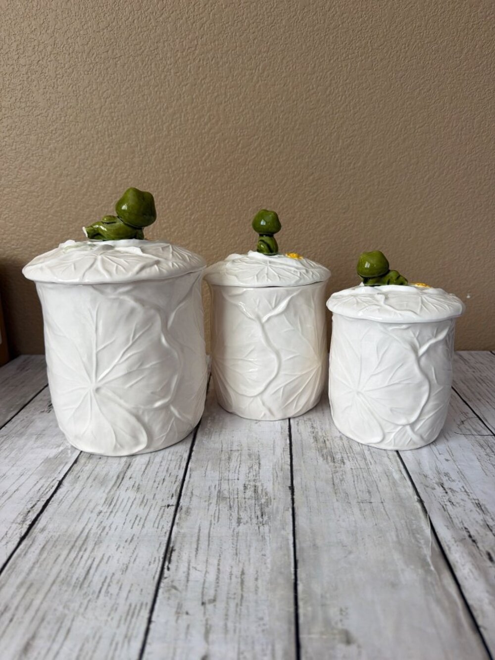 Sears Neil the Frog 3-Piece Canister Set Vintage 1979 w/Lids - Minor Flaws - Picture 4 of 16